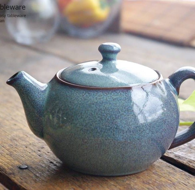 和食器 美味しい お茶 急須 ティーポット 緑釉 茶漉し付 茶器 食器