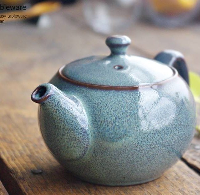 和食器 美味しい お茶 急須 ティーポット 緑釉 茶漉し付 茶器 食器 