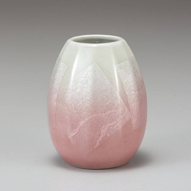 九谷焼 花器/花瓶 4号花瓶 金襴手桜（花台付） 花瓶、花器