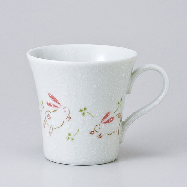 和食器 粉雪うさぎ マグカップ カフェ コーヒー 紅茶 珈琲 お茶 オフィス おうち 食器 陶器 おしゃれ うつわ S 食器専門店 白いごはん器のお店 らいすぼーる