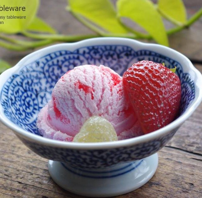 四季の唐草高台デザート鉢 和食器 おしゃれ 美濃焼 小鉢 釉薬 和 S 食器専門店 白いごはん器のお店 らいすぼーる